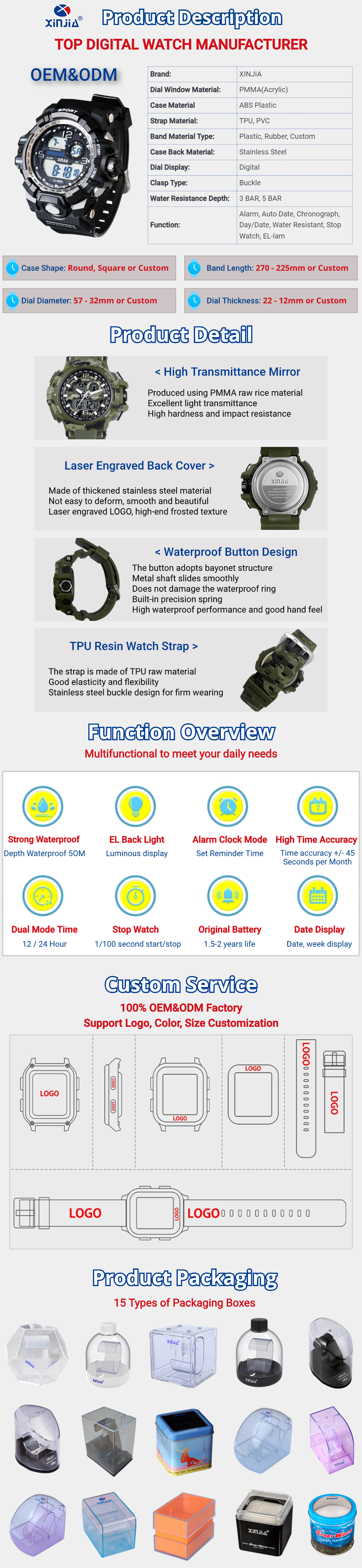 Digital Watch Manufacturer Product Description