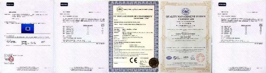 XINJIA's Honor Certificates