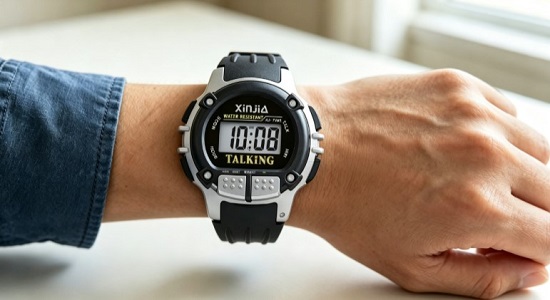 Easy‑to‑Read Display Talking Watch
